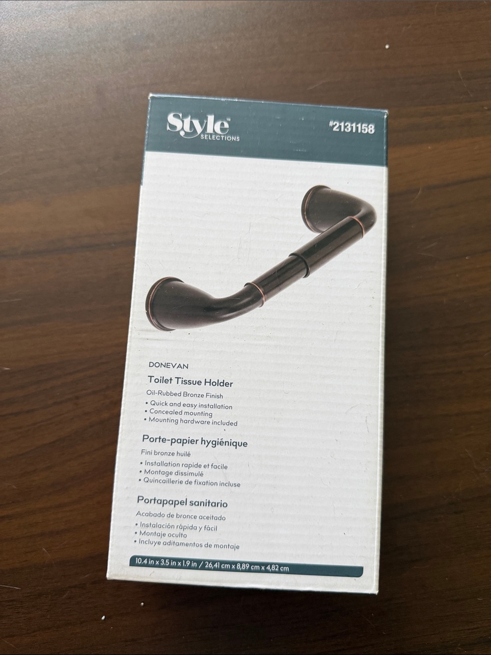 Style Selections Donevan Oil-Rubbed Bronze Toilet Tissue Holder New in Box